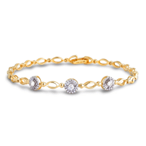 Canadian Diamond Bangle Bracelet in Yellow Gold