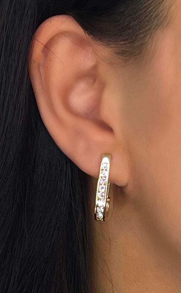 1 Carat TW Canadian Diamond Hoop Earrings in 10K Yellow Gold