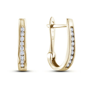 Canadian Diamond Hoop Earrings in Yellow Gold | 0.75 Carat TW