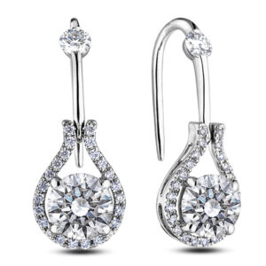 De Beers Forevermark Diamond Dangle Earrings in 18K White Gold