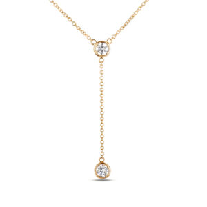 De Beers Forevermark Diamond Drop Necklace in 18K Yellow Gold | 0.18 Carat TW