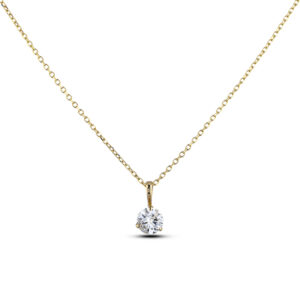 Canadian Diamond Solitaire Pendant in Yellow Gold | 0.29 Carat