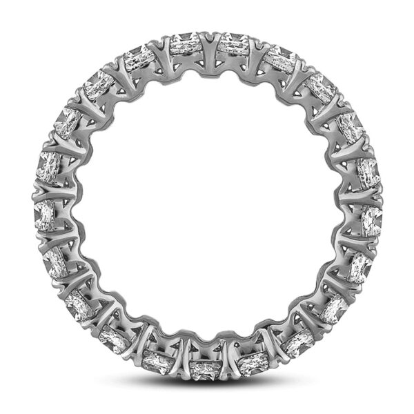 De Beers Forevermark Cushion Cut Diamond Anniversary Eternity Ring in 18K White Gold