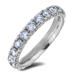 De Beers Forevermark Diamond Classic Eternity Ring in 18K White Gold | 1.78 Carat TW