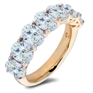 Black Label De Beers Forevermark Diamond Oval Ideal Cut Anniversary Ring In 18K Yellow