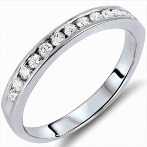 Canadian Diamond Channel Set Anniversary Ring in White Gold