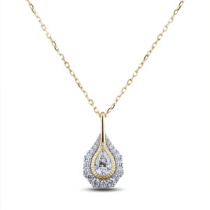 De Beers Forevermark Diamond Bezel Set Halo Pendant in 18K Gold | 1.17 Carat TW