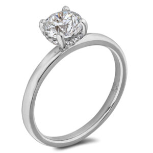 De Beers Forevermark Diamond Engagement Ring With Hidden Halo In Platinum | 0.55 Carat TW