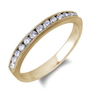 Canadian Diamond Channel Set Anniversary Ring in Yellow Gold | 0.30 Carat TW