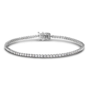 Diamond Classic Tennis Bracelet in 18K White Gold 1.25 Carat TW