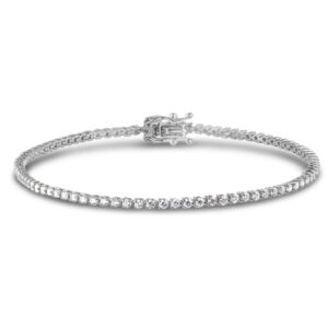Diamond Classic Tennis Bracelet in 18K White Gold 1.75 Carat TW