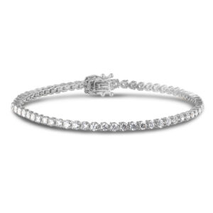 Diamond Classic Tennis Bracelet in 18K White Gold 3.21 Carat TW