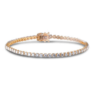 Diamond Classic Tennis Bracelet in 18K Yellow Gold 3.21 Carat TW