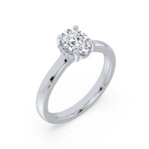 De Beers Forevermark Diamond Ring with Hidden Diamond Detail in Platinum
