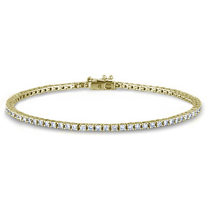 Canadian Diamond Tennis Bracelet In Yellow Gold