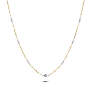 De Beers Forevermark Diamond Bezel Set Necklace in 18K Gold | 0.55 Carat TW