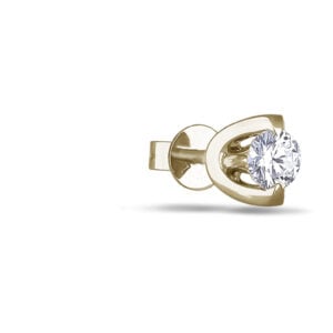 Single Diamond Stud Earring in Yellow Gold | 0.11 Carat