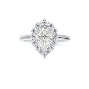 De Beers Forevermark Diamond Halo Ring in 14K White Gold | 1.47 Carat TW
