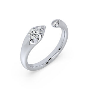 De Beers Forevermark Diamond Enchanted Open Ring in 18K White Gold