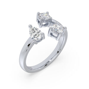 De Beers Forevermark Diamond Open Band Ring in Platinum