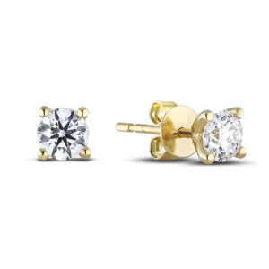 De Beers Forevermark Diamond Solitaire Stud Earrings in 14K Yellow Gold