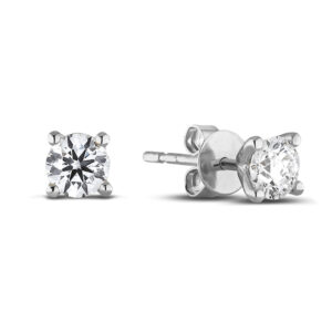 De Beers Forevermark Diamond Solitaire Stud Earrings in 14K White Gold