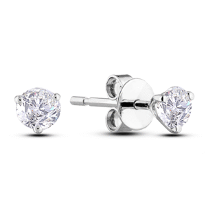 Canadian Diamond Stud Earrings in White Gold | 0.76 Carat TW