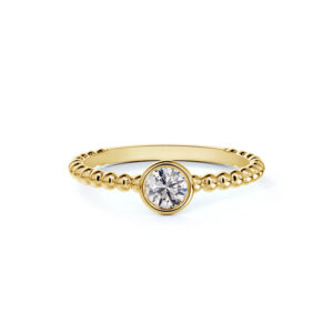 Canadian Diamond Stackable Ring in Yellow Gold
