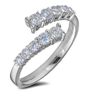 De Beers Forevermark Diamond Bypass Ring In 14K White Gold