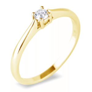 Canadian Diamond Solitaire Ring in Yellow Gold | 0.12 Carat