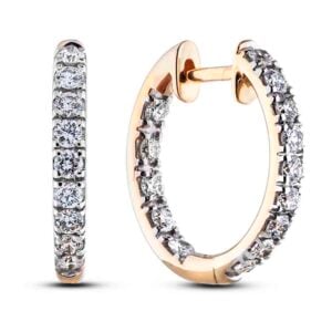 Inside Out Canadian Diamond Hoop Earrings in Yellow Gold I 0.75 CTW