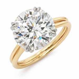 4.79 Carat GIA Diamond Solitaire Engagement Ring 18K Yellow Gold