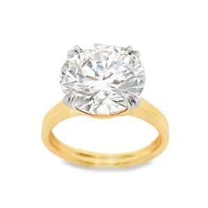 4.79 Carat GIA Diamond Solitaire Engagement Ring 18K Yellow Gold