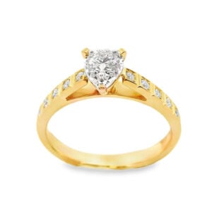 Miracle Setting De Beers Forevermark Diamond Ring in 18K Yellow and White Gold