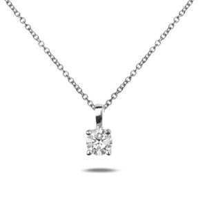 Canadian Diamond Solitaire Pendant in 14K White Gold | 0.50 Carat