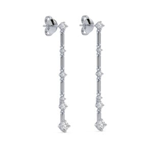 De Beers Forevermark Diamonds Drop Stud Earrings in 18K White Gold 0.92 Carat TW