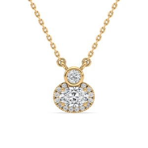 De Beers Forevermark Diamond Halo Necklace in 14K Yellow Gold