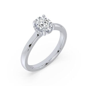 De Beers Forevermark Diamond Engagement Ring with Hidden Diamond Detail in 18K Gold | 1.00 Carat