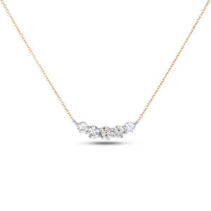 Canadian Diamond Curve Necklace in Yellow Gold