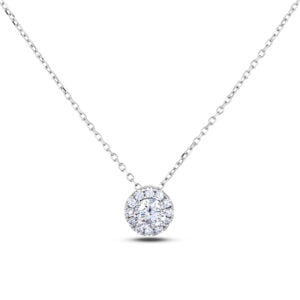 De Beers Forevermark Diamond Center of My Universe Halo Pendant in 14K White Gold