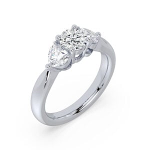 Black Label De Beers Forevermark Diamond Trilogy Ring in Platinum 1.74 Carat TW
