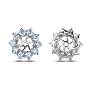 Diamond Earring Jackets in 14K White Gold | 1.46 Carat TW