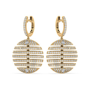 De Beers Forevermark Diamond Floating Dangle Earrings in 14K Yellow Gold 2.12 Carat TW