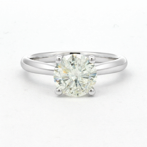 GIA Solitaire Engagement Ring in Platinum 1.50 Carat (I2 Clarity, O-P Color)