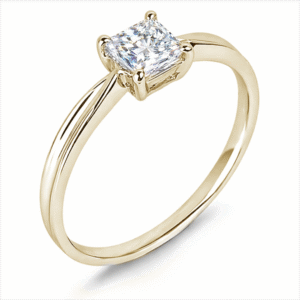 Ideal Cut Desert Canadian Diamond Engagement Ring in Yellow Gold