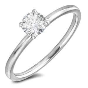 De Beers Forevermark Solitaire Diamond Engagement Ring in Platinum 0.50 Carat ( SI2 Clarity, F Color)