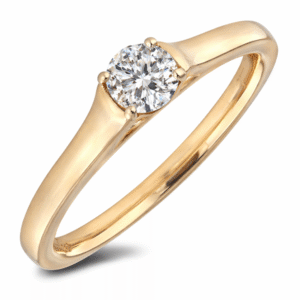 Canadian Diamond Solitaire Engagement Ring in Yellow Gold
