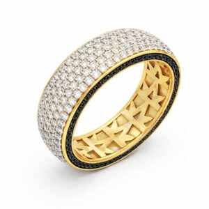 Men's 3.50 Carat TW Diamond Eternity Wedding Ring in 18K Yellow Gold