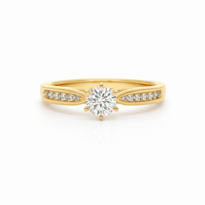 De Beers Forevermark Diamond Engagement Ring in 18K Yellow and White Gold