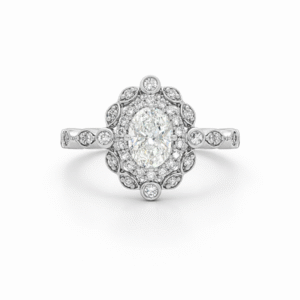 De Beers Forevermark Diamond Art Deco Ring in 18K White Gold